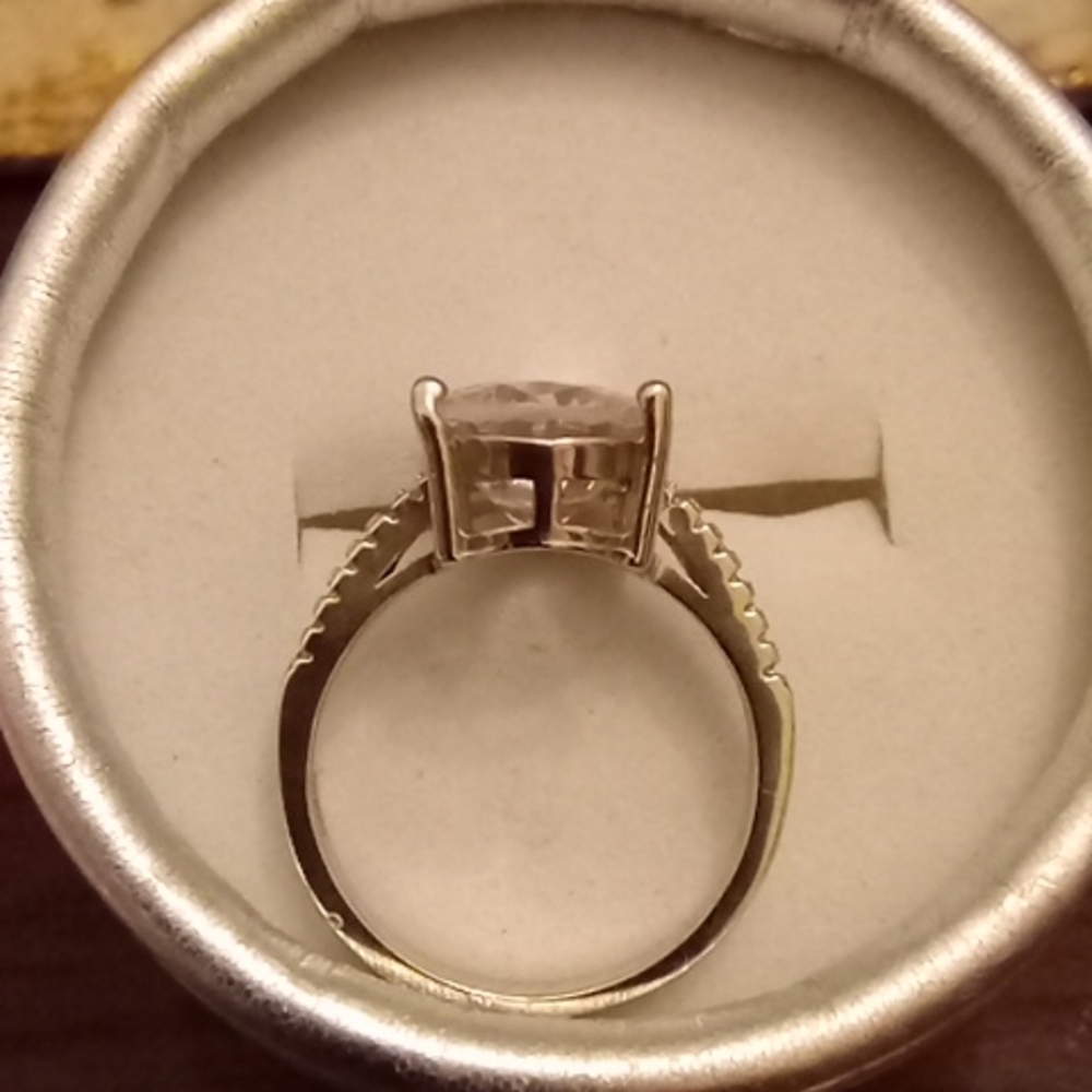 925 Solid Sterling Silver Oval Ring - image 4